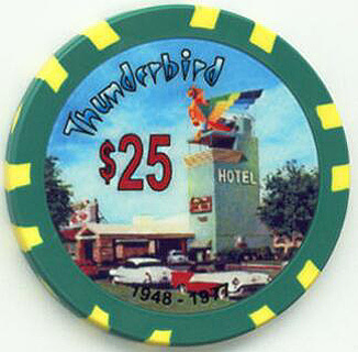 Thunderbird Hotel Fantasy/Novelty $25 Casino Chip 