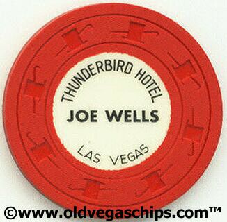 1950's Thunderbird Joe Wells $1 Casino Chip 