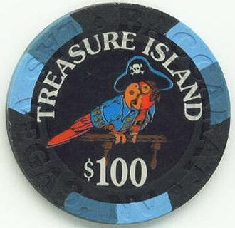 Treasure Island $100 Baccarat Chip