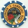 Dillinger's Gambling Hall $10 Poker Chips