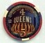 Four Queens 5th Anniversary (Cough) $5 Casino Chip