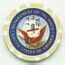 Department of the Navy Tan Poker Chip