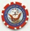 Department of the Navy Red Poker Chip