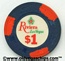 Riviera $1 Casino Chip
