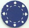 Card Suits Blue Poker Chip