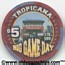 Tropicana Superbowl XXXVII 2003 $5 Chip