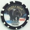 North American Grizzly Bear $100 Poker Chip