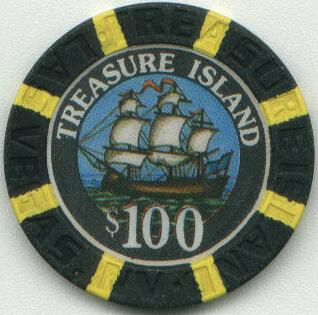 Treasure Island $100 Casino Chip