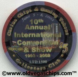 Las Vegas Tropicana 10th CC&GTCC Convention $5 Casino Chip