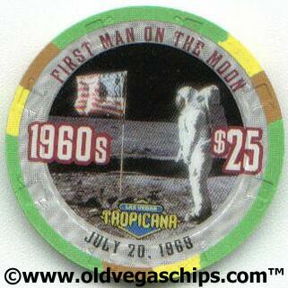 Tropicana First Man on the Moon Millennium $25 Casino Chip