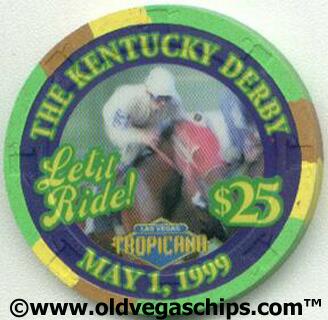 Tropicana Kentucky Derby 1999 $25 Casino Chip