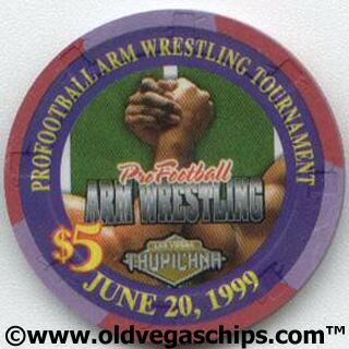 Tropicana Pro Football Arm Wrestling Hall of Fame $5 Casino Chip