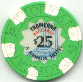 Tropicana $25 Baccarat Casino Chip