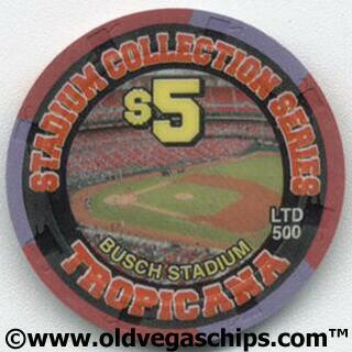 Las Vegas Tropicana Busch Stadium $5 Casino Chip