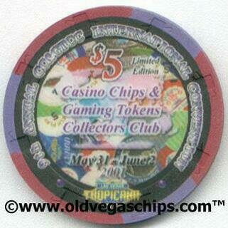 Tropicana CC&GTCC Convention 2001 $5 Casino Chip