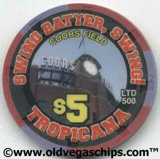 Tropicana Coors Field $5 Casino Chip