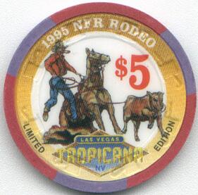 Tropicana Rodeo 1995 $5 Casino Chip