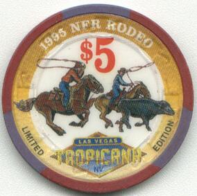 Tropicana NFR Rodeo 1995 $5 Casino Chip