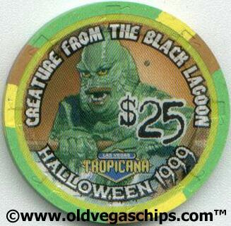 Tropicana Halloween Creature From the Black Lagoon 1999 $25 Casino Chip