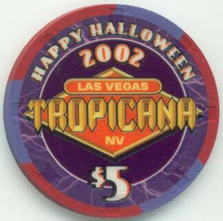 Tropicana Halloween 2002 $5 Casino Chip