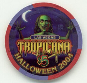 Tropicana Halloween 2004 $5 Casino Chip