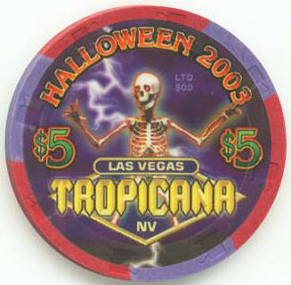 Tropicana Halloween 2003 $5 Casino Chip 