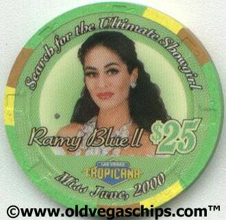 Tropicana Ramy Bluell Showgirl $25 Casino Chip