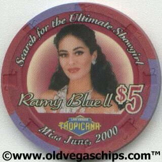 Tropicana Ramy Bluell Showgirl $5 Casino Chip