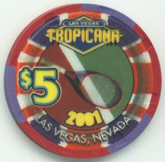 Tropicana Wimbledon 2001 $5 Poker Chip 