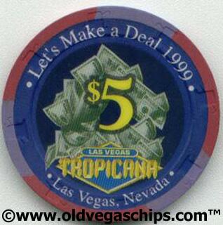 Tropicana Monty Hall Let's Make a Deal $5 Casino Chip 