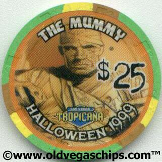 Tropicana Halloween Mummy 1999 $25 Casino Chip