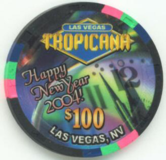 Tropicana New Year 2004 $100 Casino Chip 