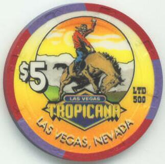 Las Vegas Tropicana National Finals Rodeo 2001 $5 Casino Chip