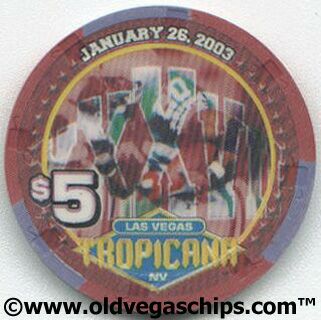 Tropicana Superbowl 2003 $5 Casino Chip