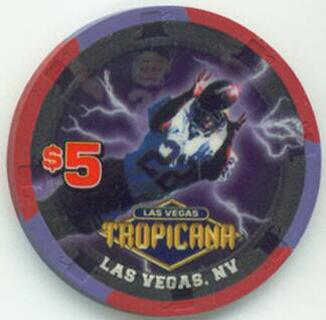 Las Vegas Tropicana Superbowl 2002 $5 Casino Poker Chips