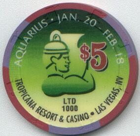 Tropicana Aquarius $5 Casino Chip