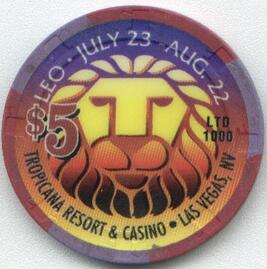 Tropicana Leo $5 Casino Chip