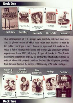 Las Vegas 100th Birthday Celebration Playing Card Set Back