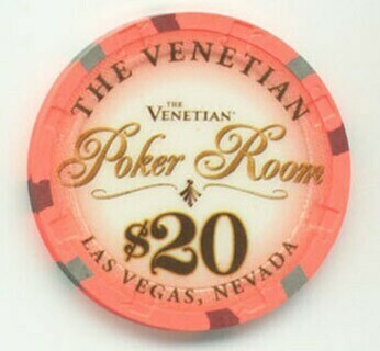 Las Vegas Venetian Hotel Poker Room $20 Casino Chip