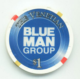 Las Vegas Venetian Blue Man Group $1 Casino Chip