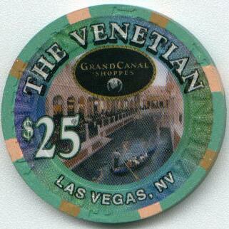 Las Vegas Venetian Grand Canal Shoppes $25 Casino Chip
