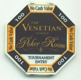 Venetian Hotel Poker Room NCV $100 Casino Chip