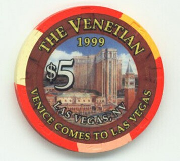 Las Vegas Venetian Hotel Grand Opening $5 Poker Chips