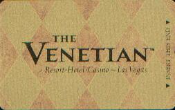 Las Vegas Venetian Hotel Room Key