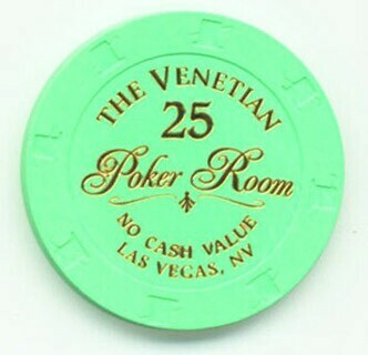 Las Vegas Venetian Hotel Poker Room $25 Casino Chip