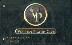 Venetian Casino Slot Club Card