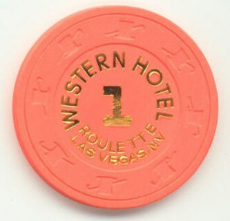Western Hotel Orange Roulette Casino Chip