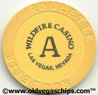 Las Vegas Wildfire Casino Yellow Roulette Chip