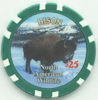 North American Wildlife Bison Poker Chips 