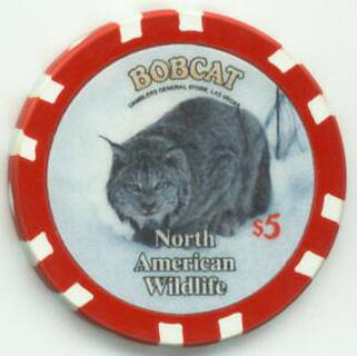 North American Wildlife Bobcat Poker Chips 